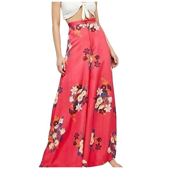 Free People Pants - Free People Pants Womens 6 Wide Leg Floral flowy Tropical Coconut Girl Cruise